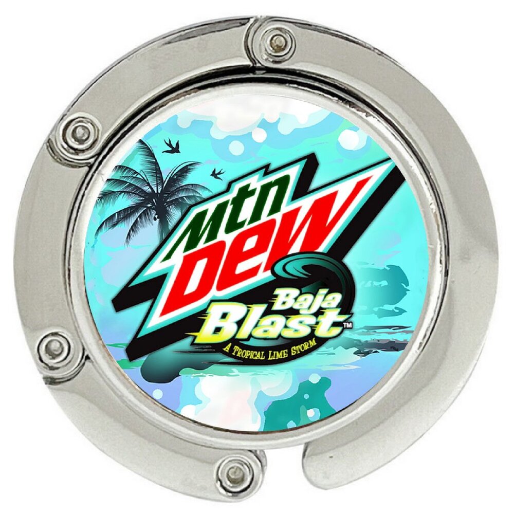 Mtn Dew Baja Blast Purse Hanger Foldable Hook Handbag Table Bag Holder Metal